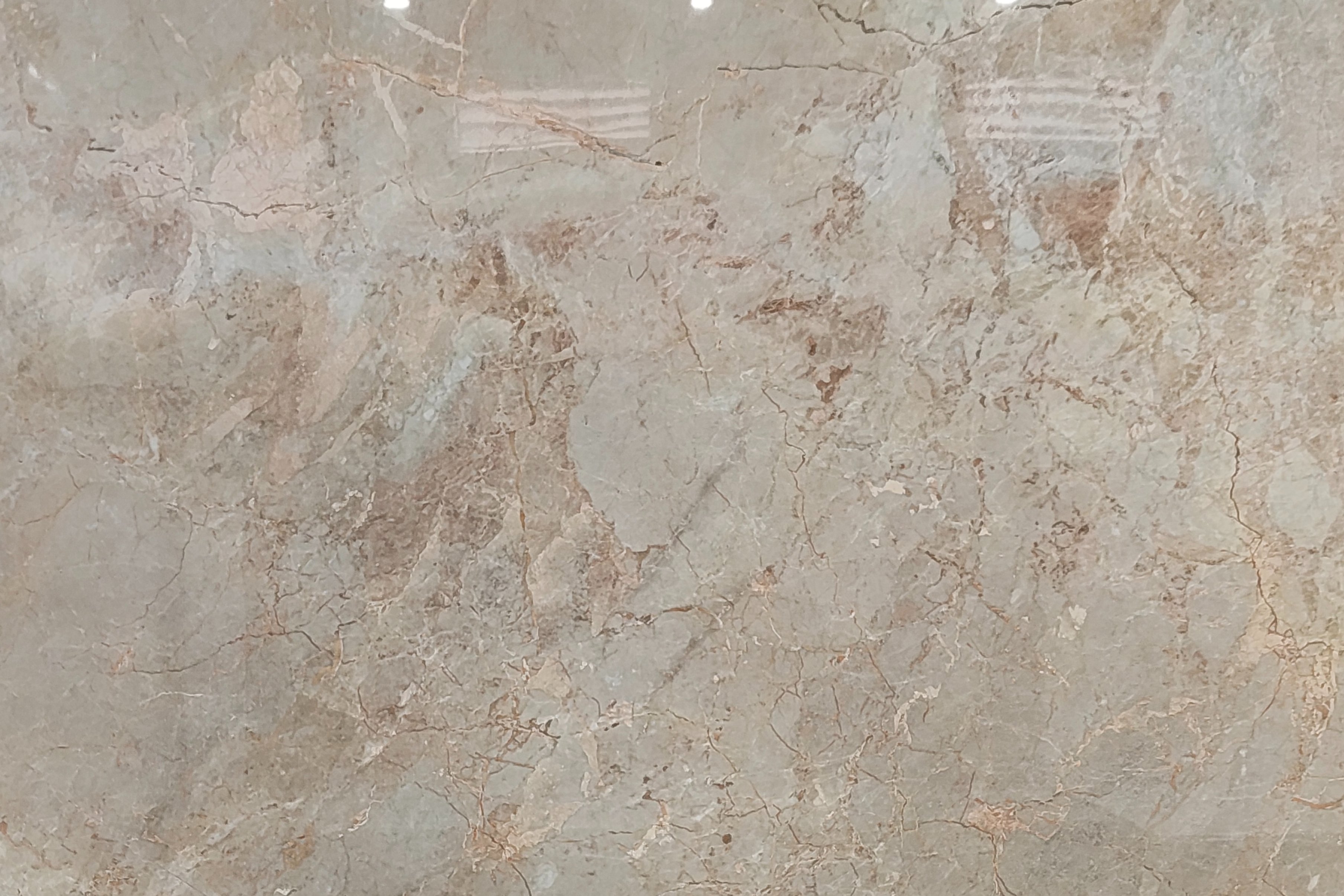 Orange Brescia marble slab in the Beautiful Beige collection