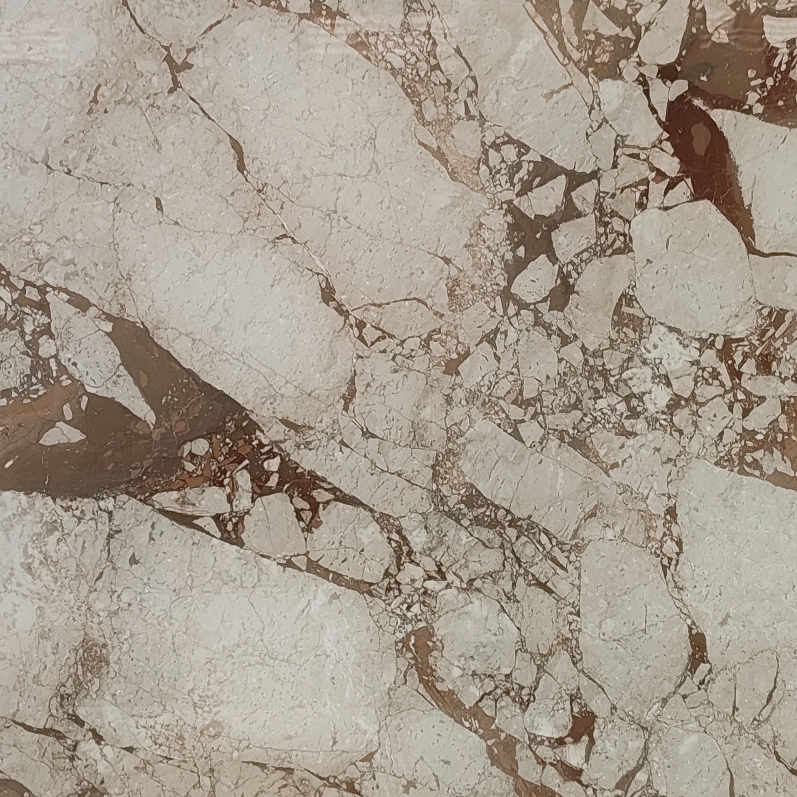 Gold Brescia beige marble slab